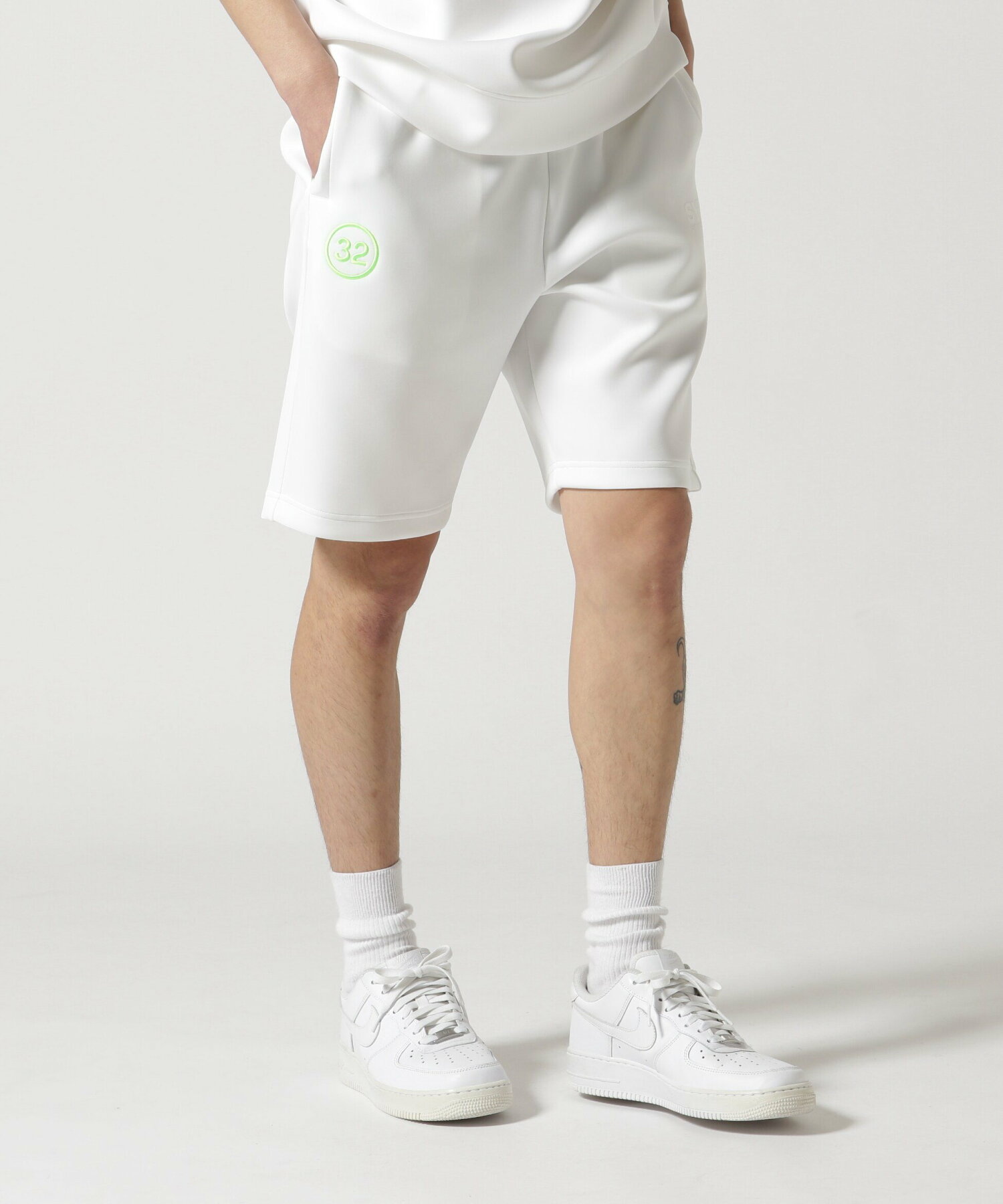 SY32 by SWEET YEARS/DOUBLE KNIT LOGO SHORT PANTS